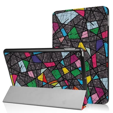 iPad 9.7 (2018)/9.7 (2017) Kolminkertainen jalustakotelo - geometrinen