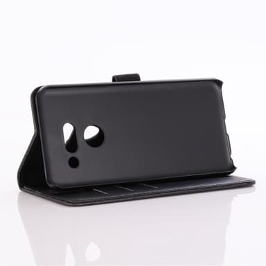 Crazy Horse Texture Retro Flip -kotelo LG G8 ThinQ: lle - musta