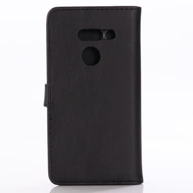 Crazy Horse Texture Retro Flip -kotelo LG G8 ThinQ: lle - musta