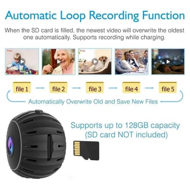 X10 Mini vakoojakamera Langaton Wifi IP-kotiturvakamera HD 1080P