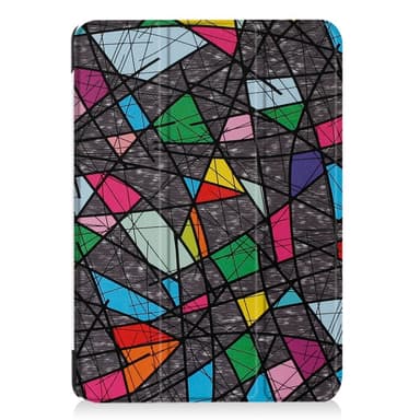 iPad 9.7 (2018)/9.7 (2017) Kolminkertainen jalustakotelo - geometrinen