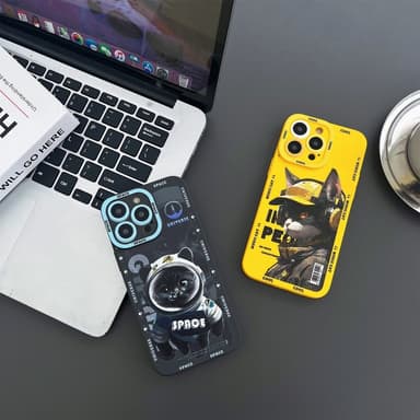 TPU-puhelinkotelon suojakuori iPhone 15 Pro Case Catille - Keltainen