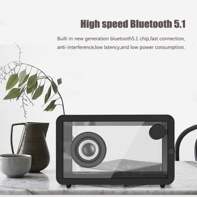 M8 Läpinäkyvä Bluetooth-kaiutin RGB-valolla HiFi-ääni Bass Subwoofer
