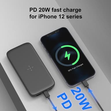 15W langaton laturi 10000mAh Power Bank PD 20W QC 22.5W kannettava