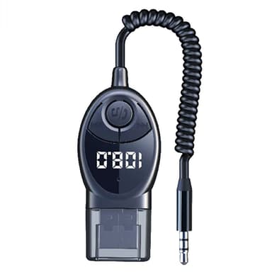 W8 Auton Äänensovitin Bluetooth-vastaanotin FM-lähetin teleskooppisella kaapelilla