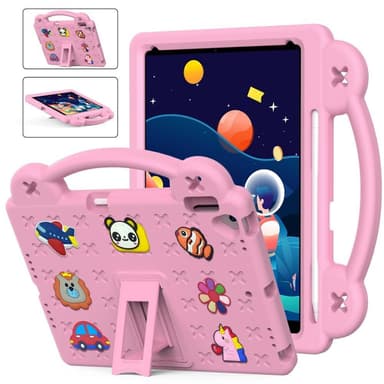Apple iPad 10.2 2021 2020 2019 Iskunkestävä EVA-vaahtomuovijalustan kuori - vaaleanpunainen