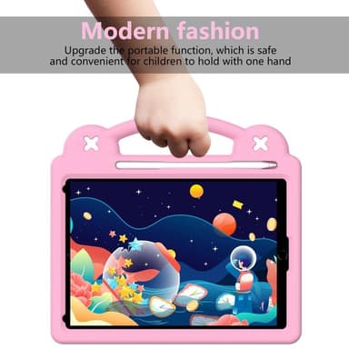 Apple iPad 10.2 2021 2020 2019 Iskunkestävä EVA-vaahtomuovijalustan kuori - vaaleanpunainen