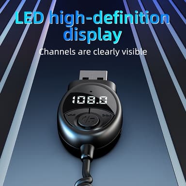 W8 Auton Äänensovitin Bluetooth-vastaanotin FM-lähetin teleskooppisella kaapelilla