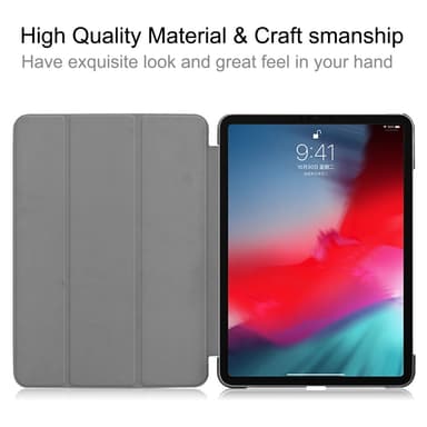Kolminkertainen jalustallinen nahkainen älykotelo 11 tuuman iPad Prolle (2018) - Galaxy Pattern