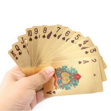 54kpl Creative Vedenpitävä 100 dollarin muoviset pokeripelikortit - kulta