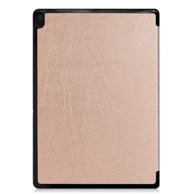 Kolminkertainen jalustan kansi Lenovo Tab E10 - Ruusukulta