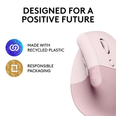 Logitech Lift Vertical langaton hiiri (ruusu)