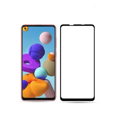 AMORUS Täysikantinen karkaistu lasi Samsung Galaxy A21s