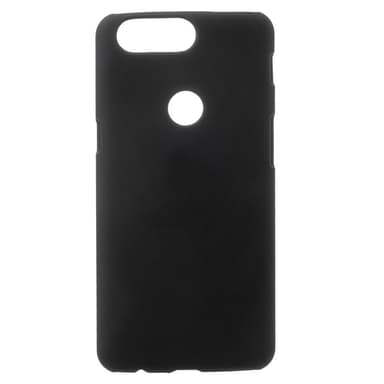 Kumipäällysteinen kova PC-matkapuhelinkotelo OnePlus 5T: lle - musta
