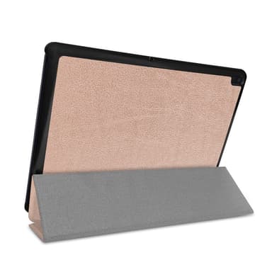 Kolminkertainen jalustan kansi Lenovo Tab E10 - Ruusukulta