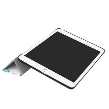 iPad 9.7"" (2017/2018) Slim fit kolmitaitettava kotelo - Värillinen Puu