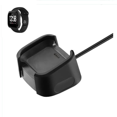 1.0M USB-latauskaapelin telakka Fitbit Versa 2: lle - musta