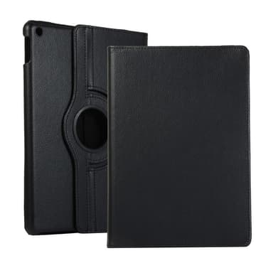 Apple iPad 10.2 2021/2020/2019 Litchi Texture -teline - Musta
