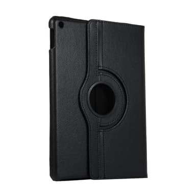 Apple iPad 10.2 2021/2020/2019 Litchi Texture -teline - Musta