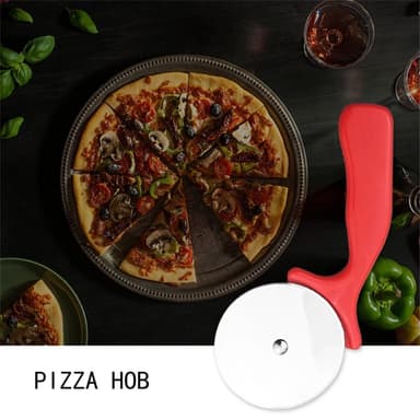 Pizzan viipalointikone Pizzan leikkausveitsi kakkutyökalu Pizzapyörä - PUNAINEN