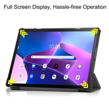 Lenovo Tab M10 Plus (Gen 3) kolminkertainen jalustan kansi - harmaa