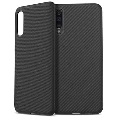Jazz Twill Texture TPU kansi Samsung Galaxy A50 - Musta