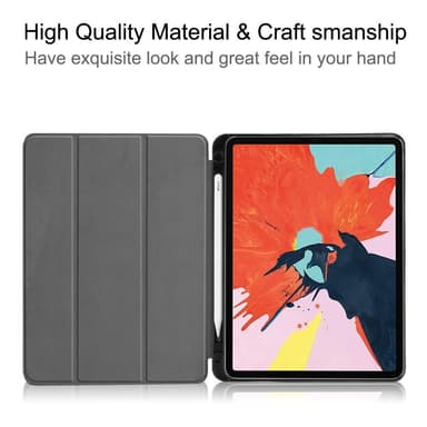 Apple iPad Air (2020) (2022) Kolminkertainen jalusta tablettikotelo - musta