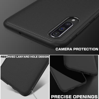 Jazz Twill Texture TPU kansi Samsung Galaxy A50 - Musta