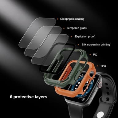 NILLKIN Apple Watch Series 4/5/6/SE 44 mm Täysi peittosuoja