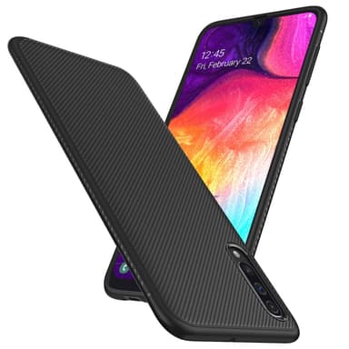 Jazz Twill Texture TPU kansi Samsung Galaxy A50 - Musta