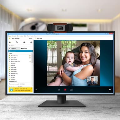 12MP pikseliä HD 360 Webcam USB PC Kannettava tietokone Kamera Musta
