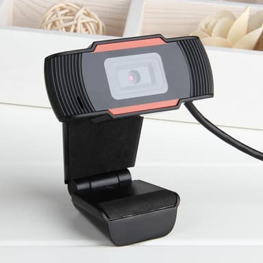 12MP pikseliä HD 360 Webcam USB PC Kannettava tietokone Kamera Musta