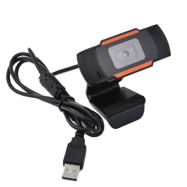 12MP pikseliä HD 360 Webcam USB PC Kannettava tietokone Kamera Musta