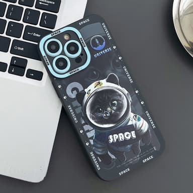 TPU-puhelinkotelon suojakuori iPhone 15 Pro Case Catille - musta