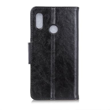 Samsung Galaxy A40 Kuvioitu Jaettu Nahkainen Lompakkokotelo - Musta
