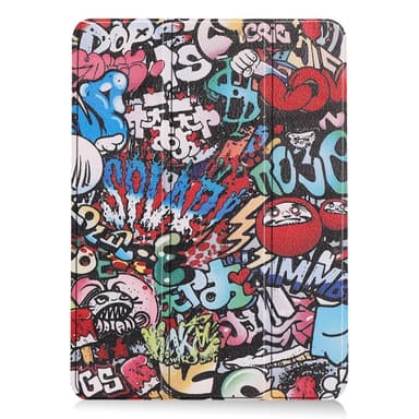 iPad Air 11 (2024) Kotelo Auto Herää / Nuku Kolminkertainen Taittojalusta Tabletin Suoja - Graffiti