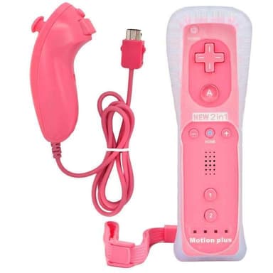 Yhteensopiva Wii & Wii U Controller Set Motion Plus Bulk Pinkin kanssa