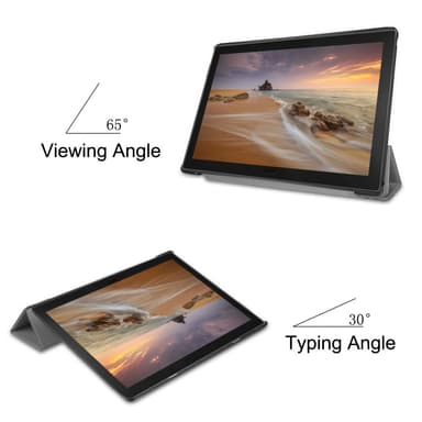 Kolminkertainen jalustan kansi Lenovo Tab E10 - harmaa