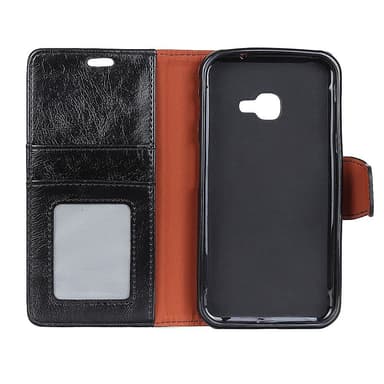 Nappa Texture Lompakkokotelo Samsung Galaxy Xcover 4s/4 - Musta