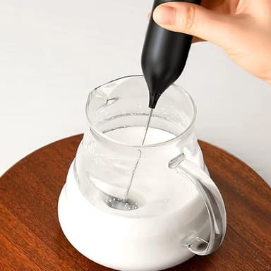 Mini Blenderi Maitovaahdotin Kahville Käsikäyttöinen Vaahdotin Sähköinen Juomasekoitin - Musta
