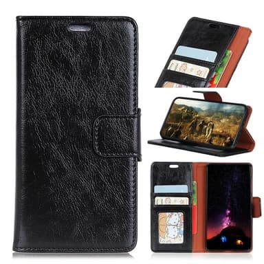Nappa Texture Lompakkokotelo Samsung Galaxy Xcover 4s/4 - Musta