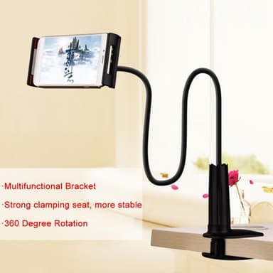 Universal Lazy Bracket iPad-matkapuhelimen tablet-tietokoneelle - musta