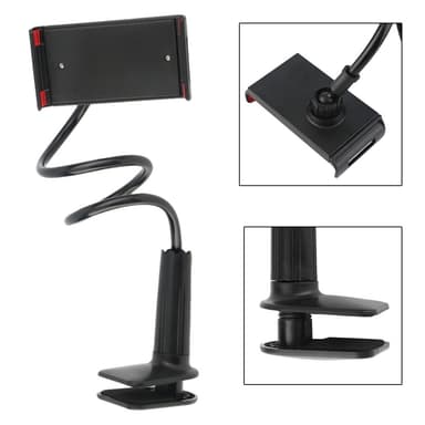 Universal Lazy Bracket iPad-matkapuhelimen tablet-tietokoneelle - musta