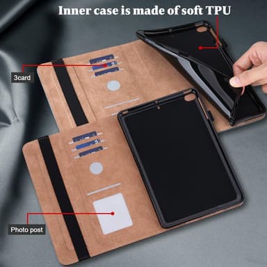 iPadille 10.2 (2021)/(2020)/(2019) Tavallinen PU-nahkainen tabletin kansi