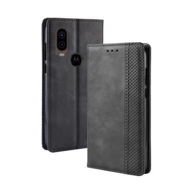 Lompakkokotelo Motorola One Vision/P50 - Musta