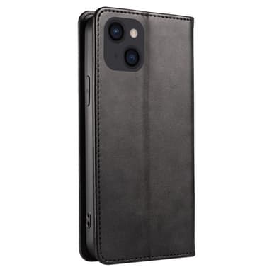 Lompakkoteline puhelimen kotelo iPhone 15 Pro Cell Cell Cell - Musta