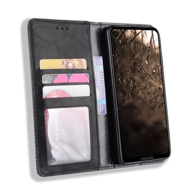 Lompakkokotelo Motorola One Vision/P50 - Musta