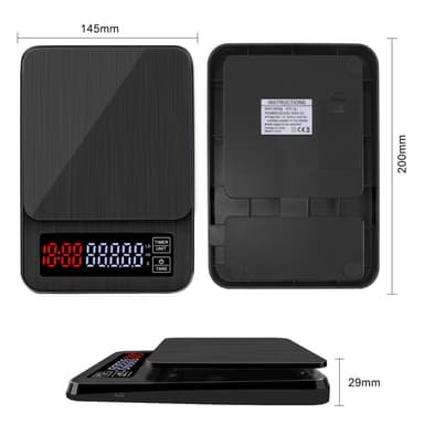 Digital Mini Scale 10kg 0,1g Electric Pocket Scale Gram Taustavalaistu LCD-näyttö