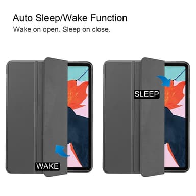 Apple iPad Air (2020) (2022) Kolminkertainen jalusta tablettikotelo - harmaa