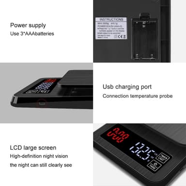 Digital Mini Scale 10kg 0,1g Electric Pocket Scale Gram Taustavalaistu LCD-näyttö